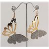 Image 2 : Fashion Unique Gold Plated Butterfly Hook Earring