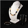 Image 1 : Beautiful Set of Natural Black Onyx and Citrine Necklac