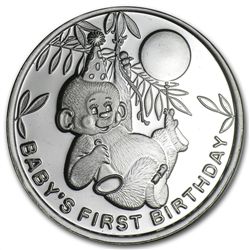 2014 1 oz Baby's First Birthday Silver Round (w/Box &am