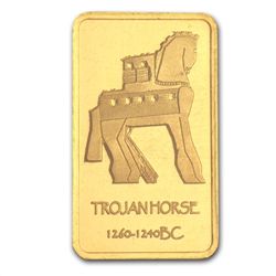 10 gram Istanbul Gold Refinery Bar - Trojan Horse (In A