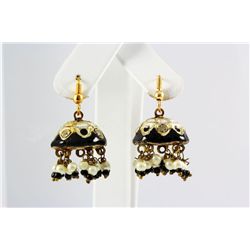 6.82GRAM INDIAN HANDMADE LAKH FASHION EARRING