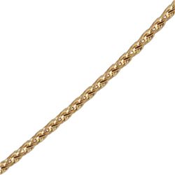 Round Wheat 14k Gold Necklace - 18 in.