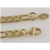 Image 2 : Mens Gold Plated Figaro Link Chain Bracelet