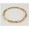Image 1 : Figaro Mens Bracelet in Yellow XP Plated ID Bracelet