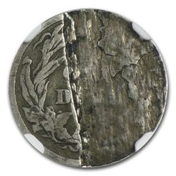 1901 Barber Dime NGC VG-8 Mint Error Reverse Lamination