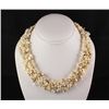 Image 1 : Woven Multi-Strand Natural Chip Beads Necklace