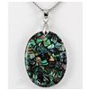 Natural 48.88ctw Mother Of Pearl Silver Pendant
