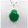 Image 1 : Aventurine Green Gemstone Silver Pendant, 8 to 9g