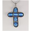 Image 2 : Cross Pendant Fire Blue
