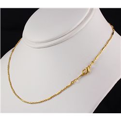 Gold Plated Bar and Beads Chain Necklace