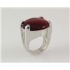 Image 1 : Retro Vintage Red Semi Precious Agate Mens Ring