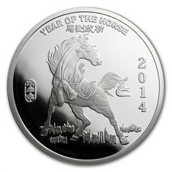 1 oz Year of the Horse Silver Round .999 Fine