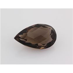 Smoky Topaz Loose Gemstone Pear Cut 22.35 ct