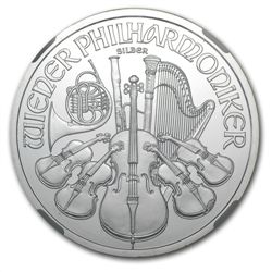 2010 1 oz Silver Austrian Philharmonic MS-68 NGC