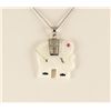 Image 1 : Genuine 24.31ctw Elephant White JadePendant