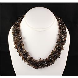 Woven Multi-Strand Natural Chip Beads Necklace