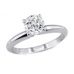 0.85 ct Round cut Diamond Solitaire Ring, G-H, VVS