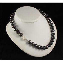 Genuine Pearl Necklace Black Cultured 364.07 ct 10-11mm