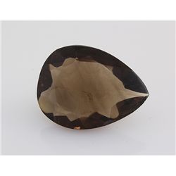 Smoky Topaz Loose Gemstone Pear Cut 22.02 ct