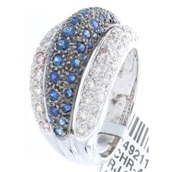 14K White Gold 2.11ctw Sapphire & Diamond Ring