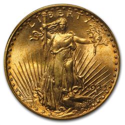 1923-D $20 St. Gaudens Gold Double Eagle - MS-66 PCGS