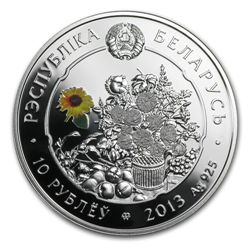 Belarus 2013 Silver Proof Under the Charm of Flowers -