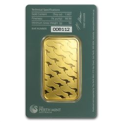 50 gram Perth Mint Gold Bar .9999 Fine (In Assay)