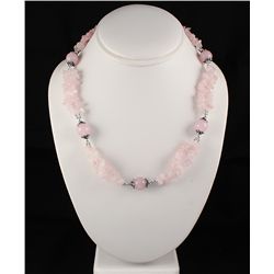 Fashion Jewelry Rose Quartz Chip Beads Necklace