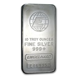 10 oz Engelhard Silver Bar (Tall, E) .999 Fine