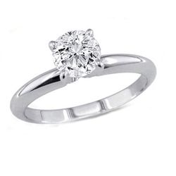 0.85 ct Round cut Diamond Solitaire Ring, G-H, SI2