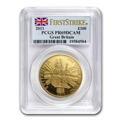 2011 4-Coin Proof Gold Britannia Set PR-69 DCAM PCGS Fi