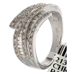 18K White Gold 0.91ctw Diamond Ring