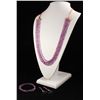 Image 1 : Superb Quality (AAA) 5 Row Amethyst Faceted Necklace, T