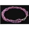 Image 3 : Superb Quality (AAA) 5 Row Amethyst Faceted Necklace, T