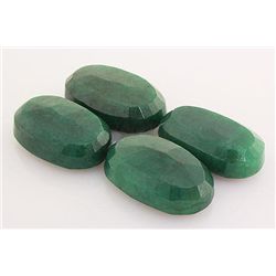 219.47ctw Faceted Loose Emerald Beryl Gemstone Lot of 4