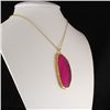 Image 1 : 3 Kings Pink Druzy Agate Slice Pendant, 22.02g in weigh