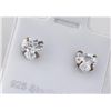 Image 1 : Sterling Silver Earring Prong Set Fire Diamond Crystal