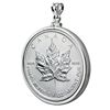 Image 1 : 2014 1 oz Silver Maple Leaf Pendant (Plain Front Bezel)