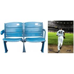 Authentic Pair of Seats From The Original Yankee Stadium & Mariano Rivera Signed "Entering the Game"