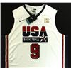 Image 1 : Michael Jordan Signed Limited Edition Authentic Nike 2012 White Retro USA Jersey Inscribed "2009 HOF