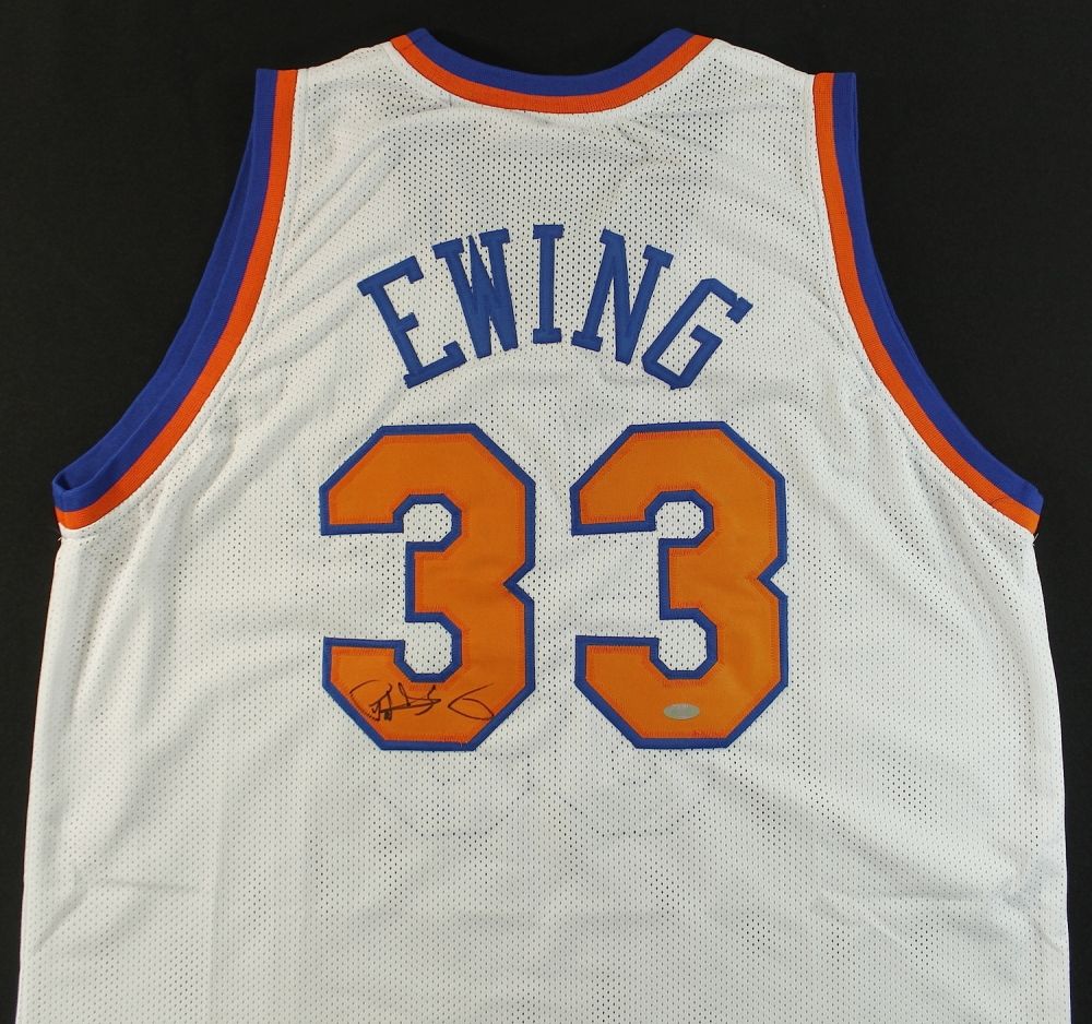 patrick ewing autographed jersey