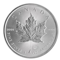 2014 1 oz Silver Canadian Maple Leaf BU