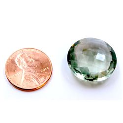 17 ct & up Green Amethyst Round Shaped Loose Stone