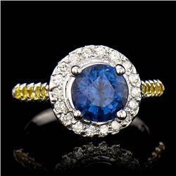 ONE CENTER ROUND CUT NATURAL BLUE SAPPHIRE TW: 2.57CTS