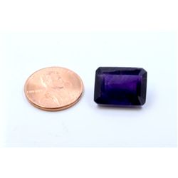 11 ct & up Emerald Cut Amethyst Loose Stone (11.36)