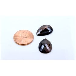 12 ct & up Pear Shaped Natural Brown Spinels Loose Stone (12.72) 2Pcs