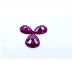 12 ct & up Pear Shaped Natural Ruby Loose Stone (12.72) 2Pcs