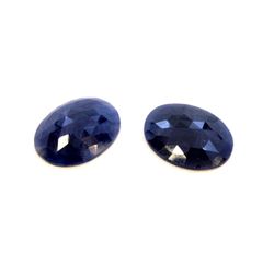 29 ct & up Rose Cut Natural Sapphire Slice Loose Stone (29.15) 2Pcs