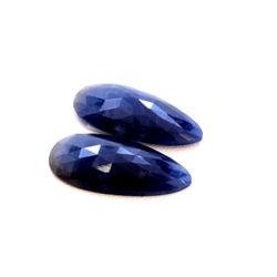 27 ct & up Rose Cut Natural Sapphire Slice Loose Stone (27.74) 2Pcs