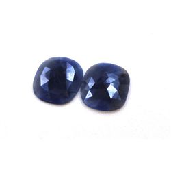 13 ct & up Rose Cut Natural Sapphire Slice Loose Stone (13.46) 2Pcs